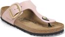 Birkenstock Gizeh Big Buckle Nubuck Leather Roze Vrouwen Teenslipper Maat 38