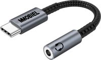 MMOBIEL USB-C naar 3.5mm TRRS Hoofdtelefoon Jack Adapter “ 16Bit / 48Khz - USB-C naar AUX Adapter Kabel - Aluminium