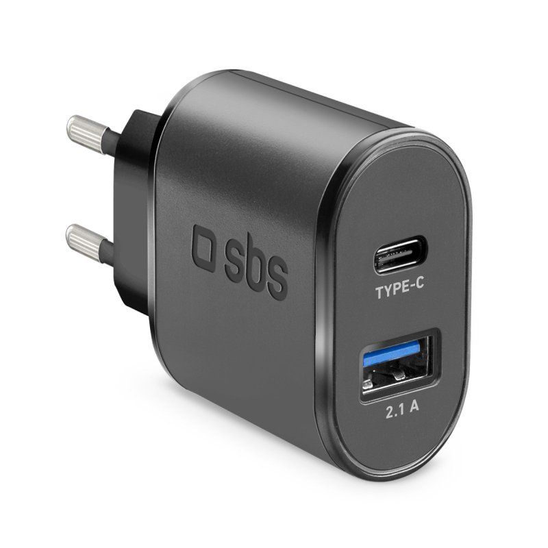 SBS TETRAVUSBTC2AFAST - Netvoeding - Universeel - Zwart