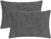 vidaXL Kussensloop - 2 stuks - Donkergrijs - 40 x 60 cm