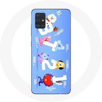 Maniacase Hoesje voor Samsung Galaxy A51 4G BTS Bangtan Sonyeondan BT21 Van Tata Chimmy Cooky Rj Koya Shooky Et Mang
