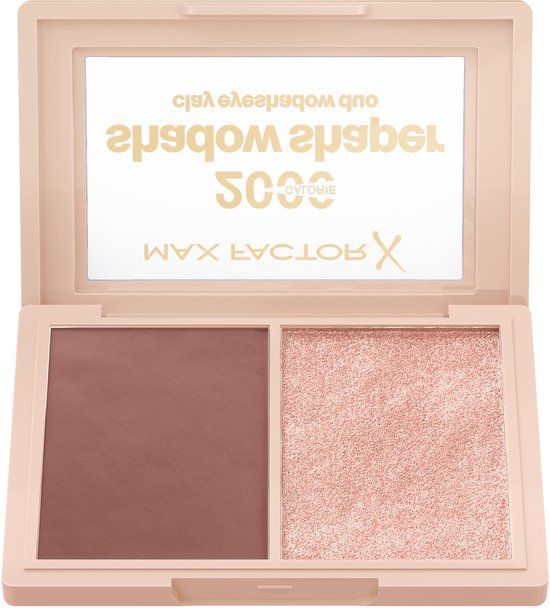 Max Factor 2000 Calorie Shadow Shaper Duo, 010 Clay Gleam