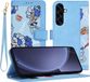 Techsuit Hoesje geschikt voor Samsung Galaxy S25 Plus - FlipCraft Book Wallet Case met koord - Vibrant Blue