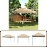 vidaXL Partytent Beige Oxford Stof 279 x 410 x 315 cm