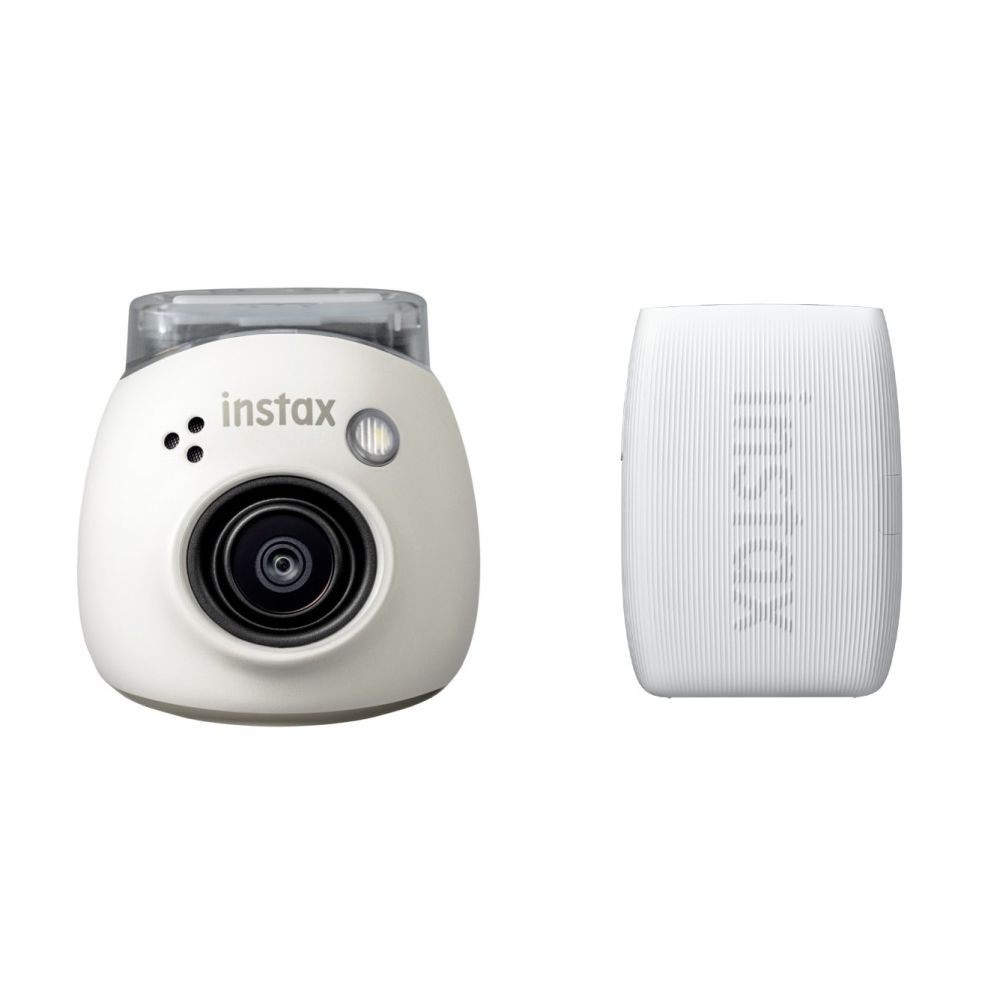 Fujifilm INSTAX PAL Digital Camera - Milky White + mini Link 3 Printer - Clay White