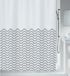 Spirella Douchegordijn met Golvendesign - Anti-Schimmel Douchegordijn van Polyester Textiel - Antibacterieel Douchegordijn met 3D-effect