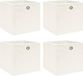 vidaXL Opbergboxen - 4 stuks - 32x32x32 cm - Wit