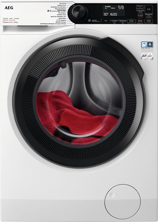 AEG LWR85R966 EcoLine 8000 PowerCare - Was-droogcombinatie - 9 kg - Wit