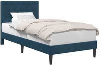 vidaXL Cadre de lit avec tête de lit Bleu 90 x 200 cm Velours