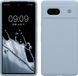 kwmobile hoesje geschikt voor Google Pixel 7a - Hoesje met siliconen coating - Smartphone case in mat lichtblauw