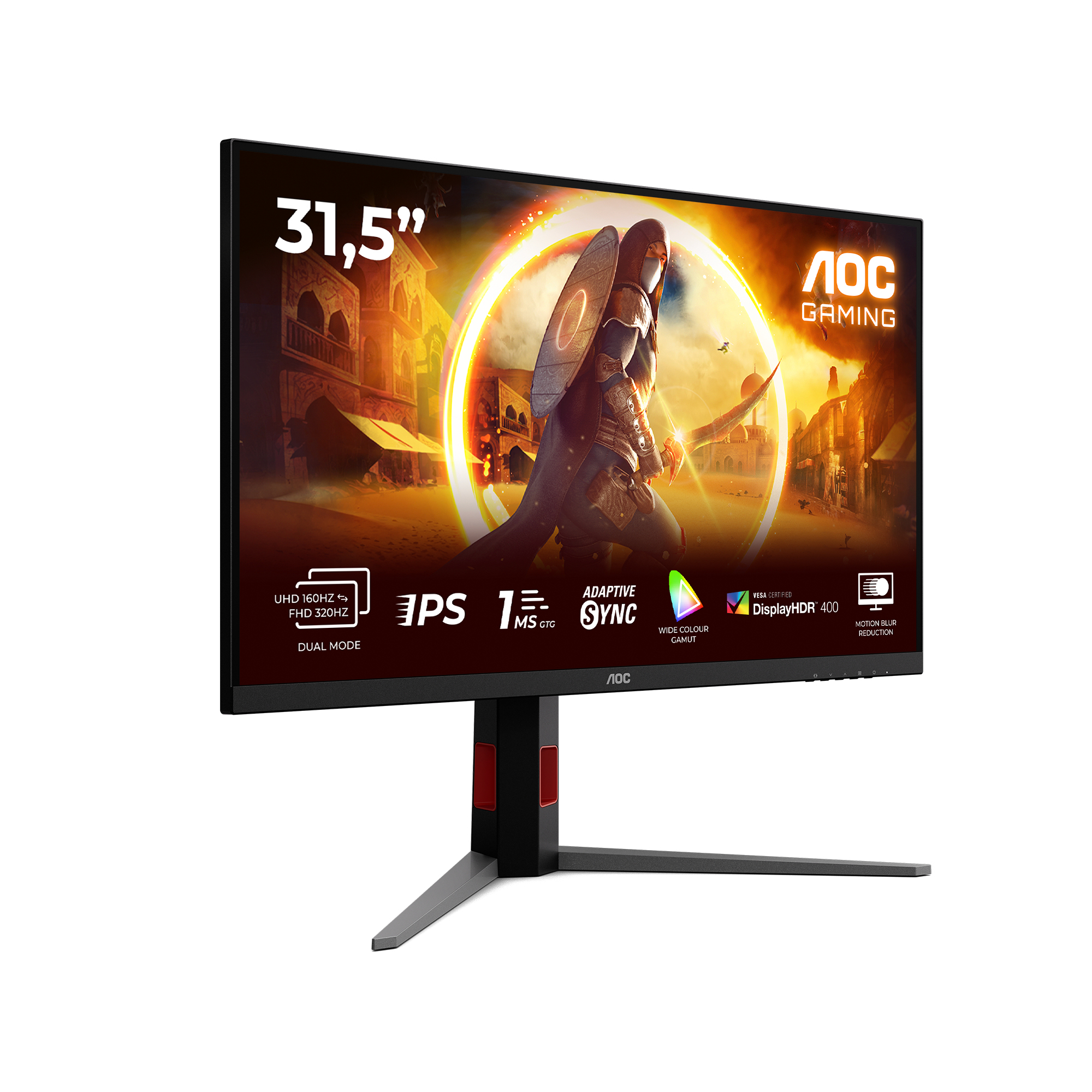 AOC G4 U32G4U 31.5" 4K Ultra HD 320Hz Gaming Monitor - Black/Red