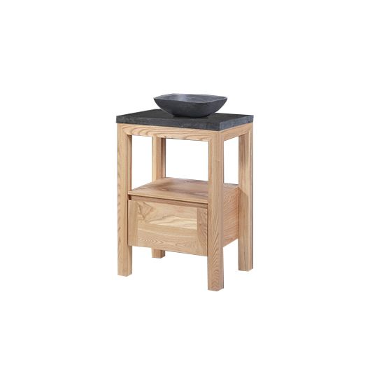 Badkamerplanet Badkamermeubel Rubio Wood Eiken met Sub Kom 60 cm