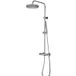 BAGNOCLIC Colonna Doccia Cromata Con Miscelatore Meccanico E Deviatore Integrato, Soffione Acciaio Ø25 Cm E Doccetta Stick