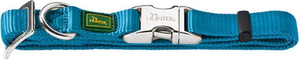 Hunter Klikhalsband Alu Nylon Soft Petrol - Hondenhalsband - 40-55x2.0 cm