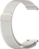 By Qubix Qubix Milanese Smartwatch Bandje voor Garmin Vivomove 3 / HR / Luxe / Sport / Style / Trend - 20mm - Starlight