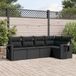 Maison Exclusive - Ensemble de meubles de jardin 5 pièces avec canapé et coussins, noir, en polyrotin