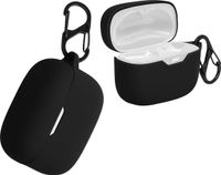 kwmobile Hoes geschikt voor JBL Tune 230 NC TWS / T230NC / T235NC - Siliconen cover voor oordopjes in zwart