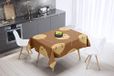 Bonamaison Tafelkleed, Anti-Mold, Sneldrogend, Waterdicht, 100% Polyester Tafellaken, Bruine tinten, 140 x 140 Cm