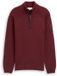 Tom Tailor Troyer pull en maille avec détails côtelés - Taille XXL - bordeaux chiné