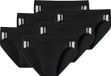 SCHIESSER Slip Set van 6 Mannen Zwart Effen Katoen/Elastaan L