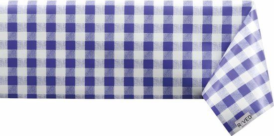 Raved Tafelzeil Boerenbont Ruit Donker Blauw 140x270cm - PVC