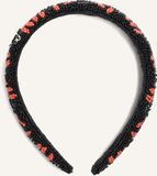 BECKSÖNDERGAARD Becksondergaard Brombeere Slim Beaded Hairbrace Haaraccessoires Dames - Zwart - Maat ONESIZE
