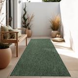 Paco Home In-& Outdoor Balkon Terras Keukenvloerkleed Eenkleurig Gemêleerd Patroon 80x150 cm