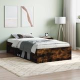 Maison Exclusive - Cadre de lit sans matelas Chêne fumé 100x200 cm