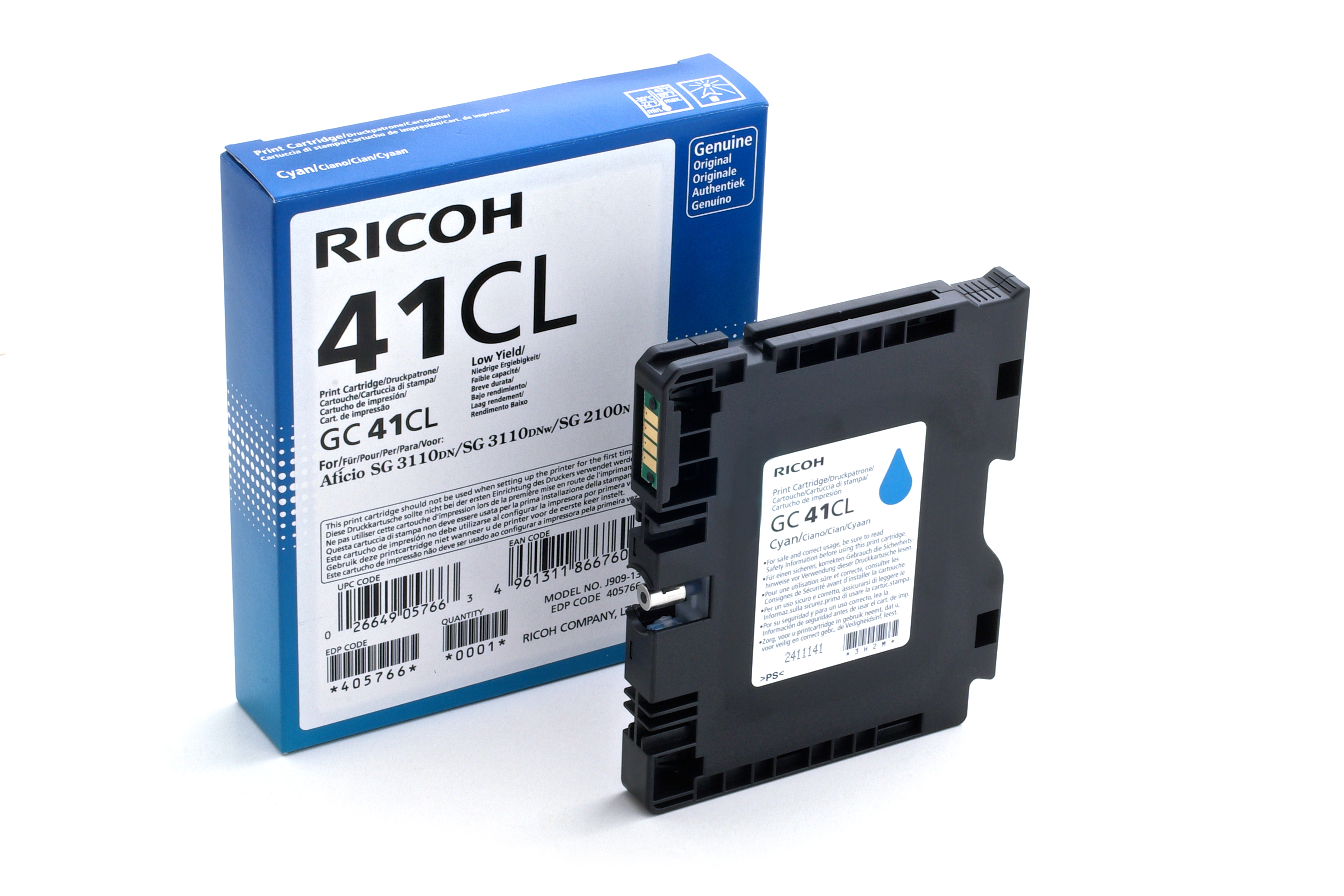 Ricoh 405766 single pack / cyaan