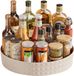 Sans marque Étagère à épices rotative à 360° pour cuisine - Organisateur Lazy Susan pour garde-manger, réfrigérateur, comptoir - Solution de rangement pour cosmétiques et maquillage (Blanc)