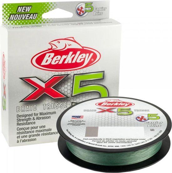 Berkley X5 Braid Low-Vis - Green - 0.20mm - 13.6kg - 150m - Gevlochten Lijn - Groen