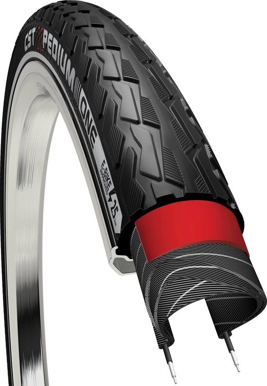 CST Xpedium One Reflectie Buitenband - 37-622 / 28 x 1 3/8 inch - Zwart