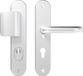 Axa Veiligheidsbeslag (Oval Plus) Aluminium glad: Duwer-Kruk (model D-duwer/U) PC72 met kerntrekbeveiliging SKG***