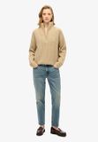 Superdry Slimfit jeans met middelhoge taille Dames Jeans W28 X L30 Logan Vintage Dark Blue
