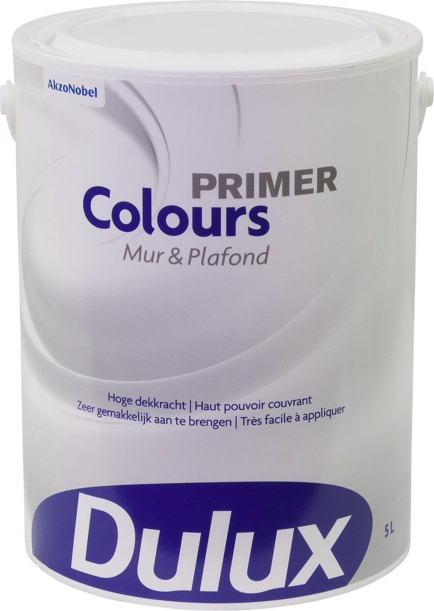 DULUX Colours Mur & Plafond Primer - Wit - 5 Liter