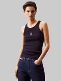 Calvin Klein Jeans Slip Femme Coton Élasthanne Bleu Taille M