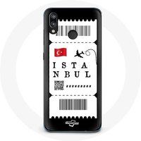 Maniacase Hoesje voor Huawei P20 Lite Vliegticket Istanbul Turkije