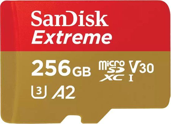 SanDisk Extreme 256GB MicroSDXC - 190MB/s Read, 130MB/s Write - A2