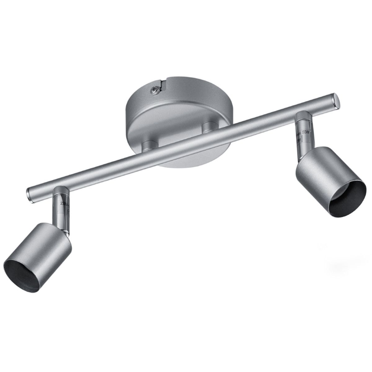 BES LED Trion Pamo Plafondspot - GU10 - 2-lichts - Rond - Mat Titaan - Aluminium