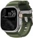 Nomad Rocky Point Horlogeband / Natural Hardware 45/46/49mm – Groen