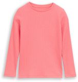Tom Tailor - T-shirt à manches longues et structure côtelée - Taille 116/122 - pink dream