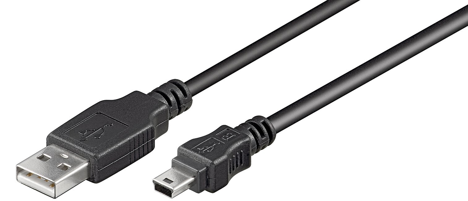 Valueline USB 2.0 Kabel A Male naar USB Mini-B Male 3 Meter - Zwart