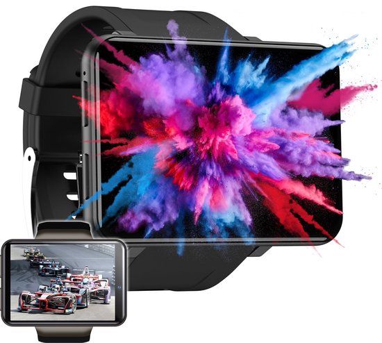 Soundlogic XL Smartwatch Android voor Dames & Heren - Smartwatches - IOS & Android - 16GB Zwart