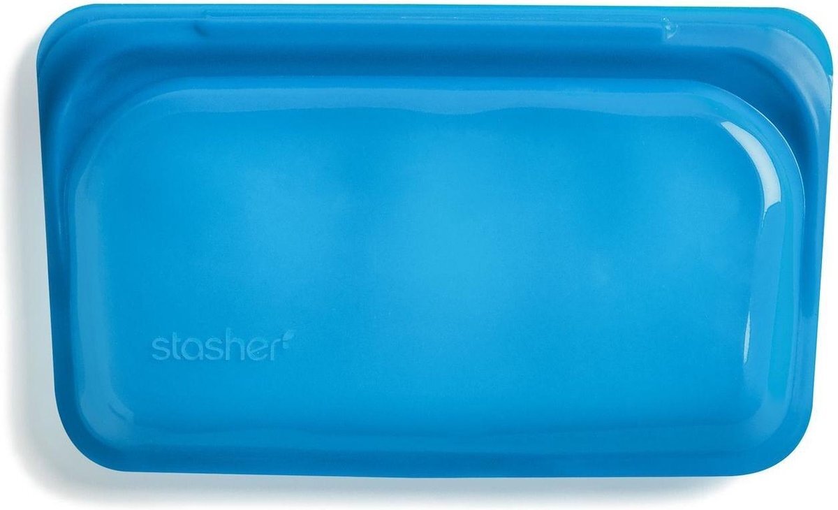 Stasher vershoudzakje 13 x 24 cm siliconen donkerblauw 293 ml