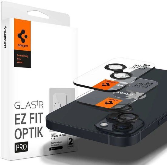 Spigen Optik Pro iPhone 15/15 Plus Camera Lens Protector Glas (2-Pack)