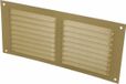AMIG Ventilatierooster/muurrooster - 100 x 200mm - aluminium - goud - schoepenrooster