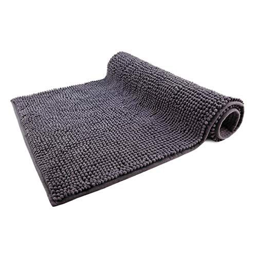 WohnDirect Badmat Grijs - Badkamer Tapijt - Antislip & Machinewasbaar - 50x80cm