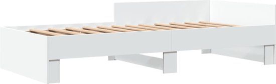 vidaXL Bedframe - Hout - Wit - 100x200 cm