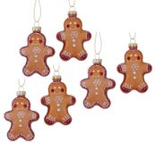 LeGer Home by Lena Gercke Christbaumschmuck Weihnachtsanhänger Gingy (6-tlg), Weihnachtlicher Lebkuchenmann, 6er-Set, Weihnachtsdeko