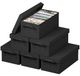 Boîtes de rangement DVD - Pliable - Noir - 40 x 20 x 14,5 cm - 6 pièces